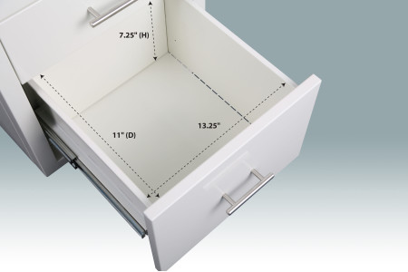 BLACKCOMB 3-drawer Steel Cabinet, Ivory